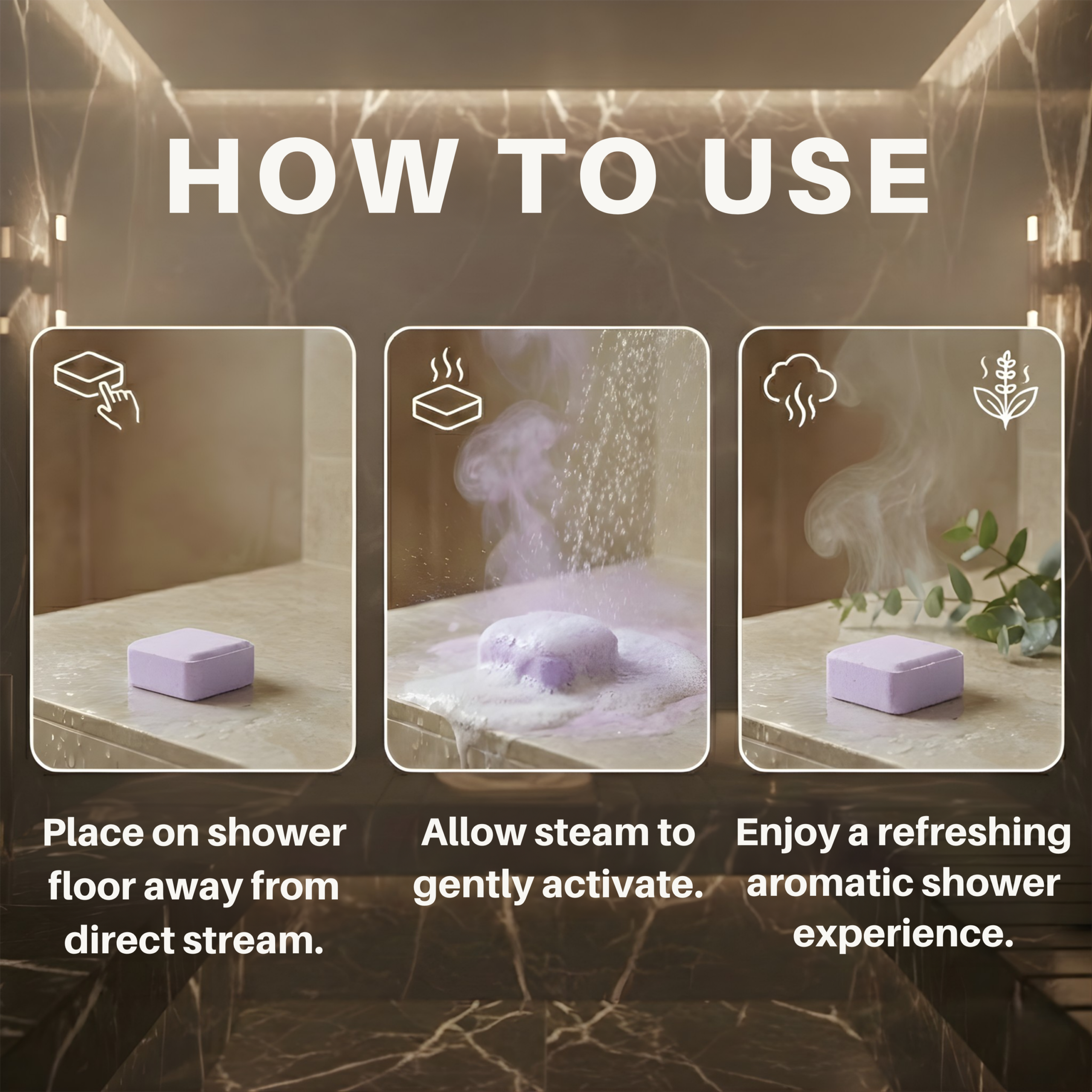 Lavender Just us Chix (11) How to Use the Shower Steamers